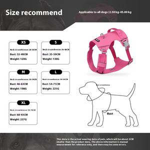 Yaz moda naylon köpek tasma nefes su geçirmez göğüs arka ışık açık yürüyüş için büyük köpekler kediler için patlamaya dayanıklı dişli - Product Image 5