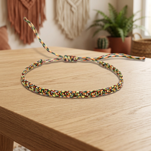 Bracelet en laiton multicolore fait à la main, style bohème, cordon réglable en onyx pour femmes, hommes, bijoux unisexes, cadeau d'anniversaire - Product Image 3