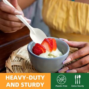 Fourchette jetable en amidon de maïs biodégradable du fabricant, 6 et 7 pouces, pour repas - Product Image 6