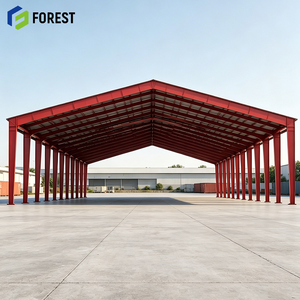 Structure en acier à section H de qualité industrielle à grande portée, entrepôt de stockage ouvert, dépôt clé en main pour le stationnement des véhicules - Product Image 1