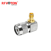 Connecteur coaxial RF TNC mâle à SMA femelle à angle droit de 90 degrés, adaptateur coudé en L de type TNC vers SMA