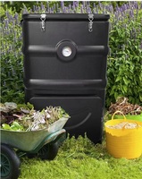 Composteur thermique à flux continu Vertak 110L pour jardin, avec thermomètre, vente en gros