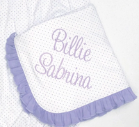 Ensemble de vêtements personnalisés pour bébé en coton avec volants, mini-paillettes violettes et roses, pour la sortie de maternité
