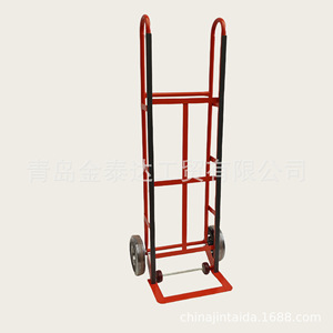 รถเข็นสี่ล้อ รับน้ำหนักได้ 200 กก. ทนทานสำหรับงานอุตสาหกรรม สีแดงเคลือบผงเหล็ก วัสดุเหล็ก รถเข็นเงียบสำหรับคลังสินค้า - Product Image 5