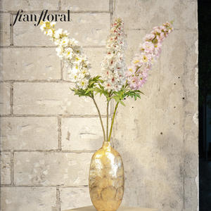 FONG IAN Fiore Artificiale di Delphinium a Stelo Lungo Rosa Intenso in Plastica Fatto a Mano Realistico per Centrotavola Matrimonio Natale Casa - Product Image 1