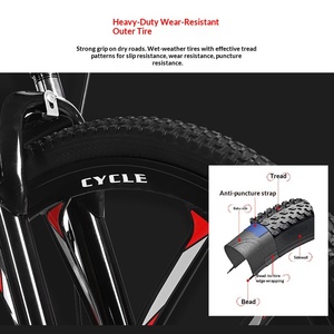 Vélo de montagne 24 pouces pour adultes et adolescents, tout-terrain, double frein à disque, 21 vitesses, cadre et fourche en acier à haute teneur en carbone, confortable - Product Image 2