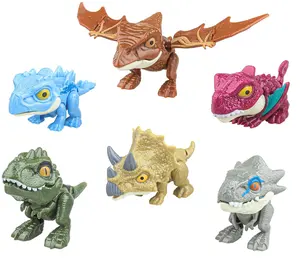 Dinosaure jurassique DINGUS comprend un emballage cadeau éducatif Mini jouets figurines de dinosaures Snap