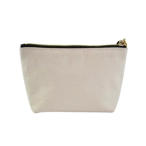 Pochette de voyage en toile de coton promotionnelle, pochette à fermeture éclair pour maquillage, sacs cosmétiques personnalisés, sacs écologiques personnalisés - Product Image 4