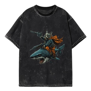 T-shirts unisexes pour hommes, surdimensionnés, 100% coton, imprimé graphique, manches courtes, col rond, lavés, respirants, streetwear - Product Image 3