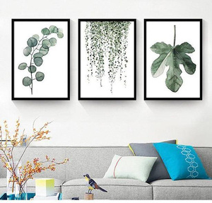 Feuilles Peinture Décorative Style Américain Lumière Peintures De Luxe Nordique Salon Vert Personnalisé Toile Fleur Moderne 50pcs - Product Image 3