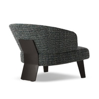 Fauteuil simple de marque italienne, design moderne minimaliste de luxe léger, revêtement en tissu, mobilier de maison pour petits espaces, chambre à coucher