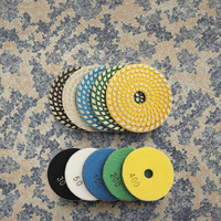 Disque de polissage à sec en métal diamanté, support flexible à boucles et crochets, abrasif grossier pour le polissage des sols en béton, marbre et granit