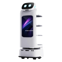 Robot de livraison de nourriture plat intelligent artificiel Robot de service de serveur assistant de restaurant pour hôpital de centre commercial d'hôtel