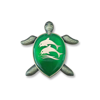 Imán de nevera personalizado de aleación de zinc con esmalte suave, recuerdo de playa, logotipo personalizado, imán de nevera de metal 3D con forma de tortuga
