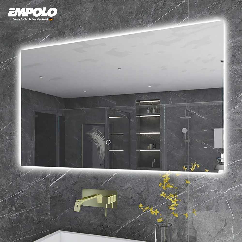 Hiện đại nhà treo tường chiếu sáng cảm ứng thông minh Led ba màu ánh sáng Gương phòng tắm chống sương mù trang trí Vanity tắm gương
