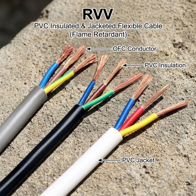 High Safety NH-RVV PVC Fire Resistant Multi-core Cable IP54 Rated Oxygen-Free Copper Flexible Control Wire Anti-break High-rise