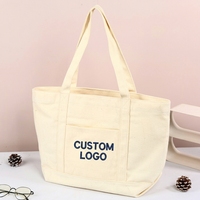 Tas Kanvas Wanita Custom dengan Cetakan Huruf dan Pola, Dapat Digunakan Kembali untuk Belanja dan Hadiah