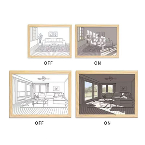 Lámpara Mural Decorativa Creativa para el Hogar, Lámpara LED Recargable, Marco de Fotos con Luz, Lámpara de Mesa con Luz de Dibujo - Product Image 4