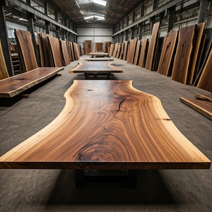 Whole Board Non-Spliced South American Walnut Natural Shape <strong>Table</strong> Top <strong>Live</strong> <strong>Edge</strong> 6-12 Seaters Wood Slab Wood Dining <strong>Table</strong> - Product Image 3