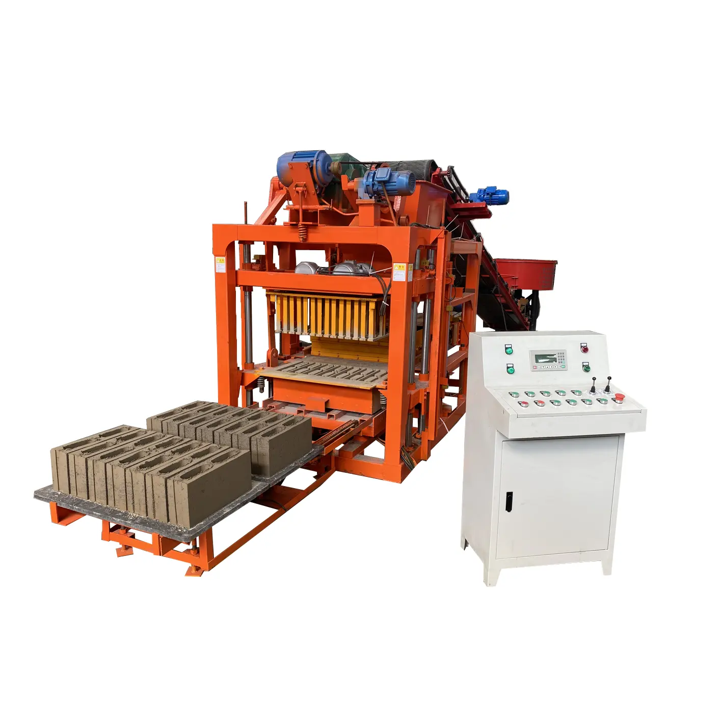 QT4-25 mesin cetak blok Interlock semen hidrolik mesin pembuat blok lempeng semen beton mesin bata padat 4500
