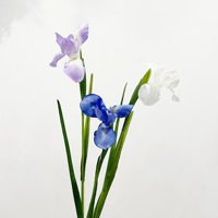 Bunga Iris Buatan Batang Tunggal Alice, Ornamen Dekoratif Ruang Tamu, Buket Ungu untuk Dekorasi Dalam dan Luar Ruangan