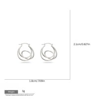 Nouvelle conception personnalisée, vente en gros, boucles d'oreilles pendantes légères en argent plaqué, découpées, empilables, bijoux fantaisie pour femmes