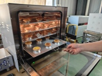 Four à convection électrique 4 plateaux en acier inoxydable, four de boulangerie industriel de comptoir