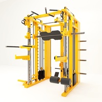 Équipement de gymnastique de haute qualité Entraîneur commercial Cage d'alimentation Câble Crossover 4 en 1 Multi Functional Squat Rack 3d Smith Machine