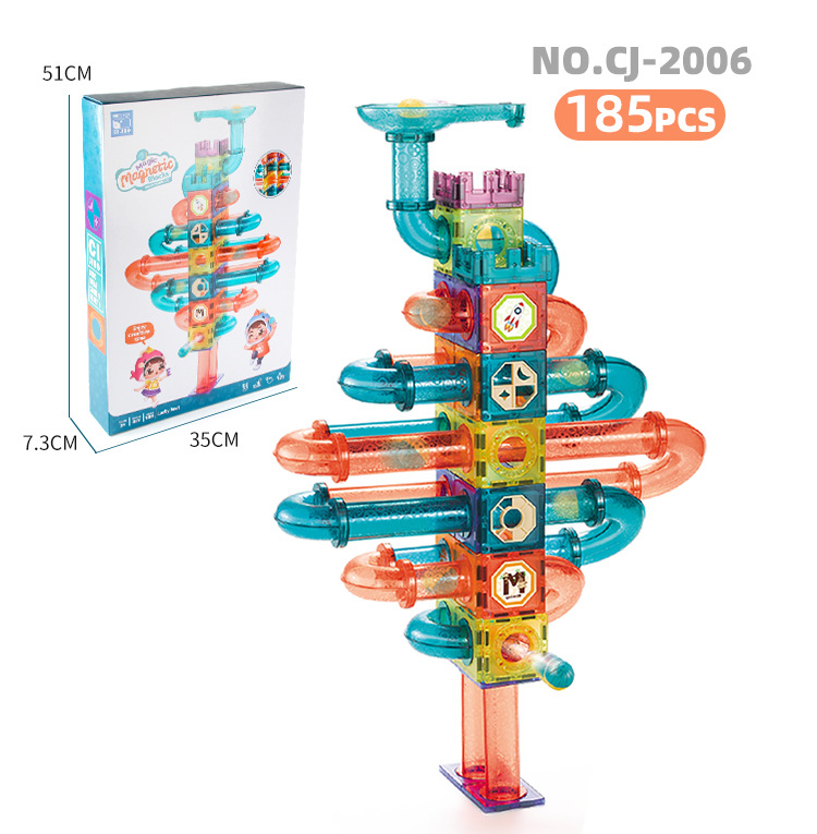 Magnetic track building blocks 185 pieces 1.97kg