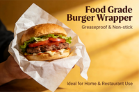 Papier sulfurisé de qualité alimentaire pour sandwichs, toasts, burgers et burritos, emballages jetables résistants à l'huile pour la cuisson