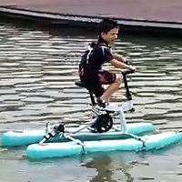 Vélo aquatique gonflable pour adolescents, large et plat, avec cadre en aluminium, double couche de PVC, facile à ranger, fabriqué en Chine par Lumark