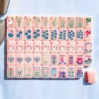 Tuiles de Mahjong Américaines Personnalisées de Luxe de Haute Qualité, Motifs Inspirés de Paris, Portables et Durables pour Jeu Manuel et Soirées de Jeu en Famille