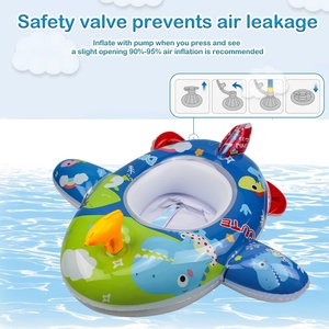 Flotador Inflable con Forma de Auto para Bebés, Asiento de Natación de PVC con Ruedas y Bocina para Piscina - Product Image 4
