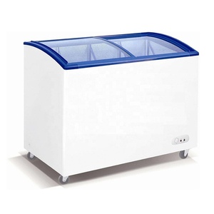 Top Mở Duy Nhất Đôi Cửa Ra Vào Cong Trượt Ice Cream Tủ Đông Sâu Di Động Ngực Hiển Thị Tủ Lạnh - Product Image 6