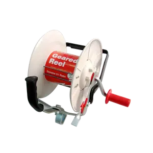 Portable Carry Handle O Type Farm Geared Mounting Electric Fence Reel With Steel Locking System