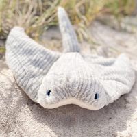 Peluches de raie manta douces cadeaux enfants garçons filles océan Animal enfants 19.5 pouces gris Stingray peluche Sealife jouets en peluche