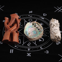 Kit de nettoyage pour la maison, usine en gros, coquilles d'ormeau, paquet de sauge, support en bois pour la méditation, reiki