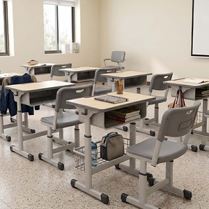 Conjunto <span class=keywords><strong>de</strong></span> Silla y Escritorio Escolar, Muebles Resistentes y Ajustables para Estudiantes, Ideales para Aulas <span class=keywords><strong>de</strong></span> Educación Primaria y Secundaria - Product Image 2