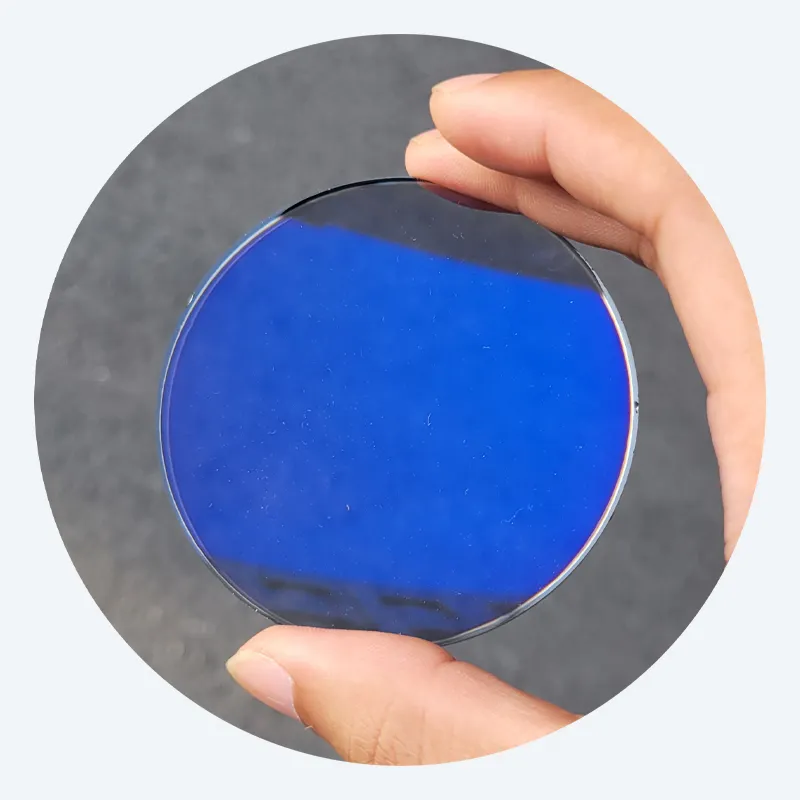 Lentes de vidro óptica 1.56 revestimento azul shmc, revestimento 1.60 corte azul 1.552, lente cinza foto
