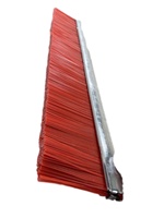 Brosse de nettoyage industrielle Youda modèle 800 pour machine à briques, fil rouge, manche en plastique, poils en nylon, diamètre 25 mm