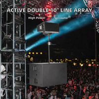 Double enceinte active Line Array de 10 pouces FN-210AS, haut-parleur de scène amplifié avec subwoofer pour sonorisation de performance