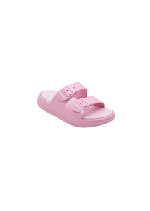 Sandali Unisex in EVA con Doppio Cinturino, Taglia 27, Comodi, Punta Aperta, Estivi, Tinta Unita Rosa Chiaro - Product Image 1