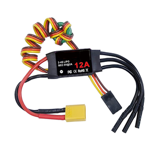 12A 2-4S Brushless ESC with 5V/2A BEC with XT30 & 2.0mm Plug for <b>RC</b> Fixed-Wing Aircraft <b>Helicopter</b> Made in China - Product Image 1