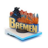 Individuelle 3D-Harz-Kühlschrankmagnete Umweltfreundliche Maßgeschneiderte Form Spanien Deutschland Touristen-Souvenir Kühlschrankmagnete für Reisegeschenke