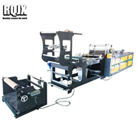 Machine à fabriquer des sacs RQJX entièrement automatique à grande vitesse, sacs en plastique pour t-shirts, sacs en nylon, moteur PLC, roulement, 380V