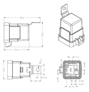 Relés <span class=keywords><strong>Buchholz</strong></span> Switches High 12V Rxm4ab2fd Arrancador inalámbrico 40A Luz Esp32 Klixon Gas & Oil Flow Baton Moto 5 Relé - Product Image 5