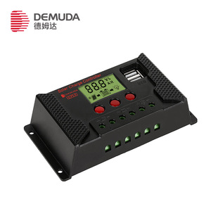 Contrôleur de charge solaire Demuda 12V 24V 10A 60A PWM pour batterie lithium et panneau photovoltaïque, éclairage public - Product Image 2