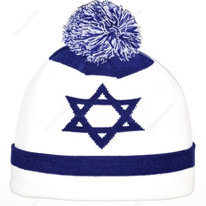 Nuevo Gorro de Punto con la Bandera de Jordania, Gorro de Invierno para Hombre y Mujer, Gorro con Pompón, Gorro Cálido, Suave y Elástico, Barato, Personalizado, al por Mayor - Product Image 3