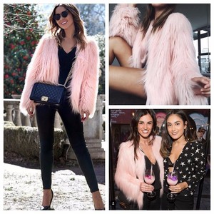 Cappotto <span class=keywords><strong>in</strong></span> Finta Pelliccia Rosa per <span class=keywords><strong>Donna</strong></span>, Giacca Soffice e Pelosa, Stile Coquette, Caldo Abbigliamento Esterno <span class=keywords><strong>in</strong></span> Peluche, Vendita all'Ingrosso Personalizzata OEM, Moda Invernale - Product Image 2