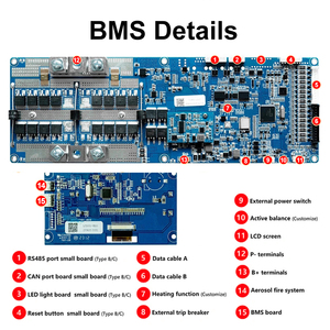 <span class=keywords><strong>Seplos</strong></span> 3,0 <span class=keywords><strong>BMS</strong></span> 48V 280ah ORIGINAL DE LA UE, kits con equilibrador activo 2A, Kits de batería DIY, paquete de 15KWH para Celdas 280ah 304ah 310ah - Product Image 3